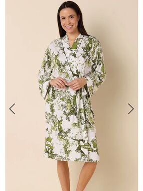 The Cat’s Pajamas Woodside Pima Knit Kimono Robe (SZ S/M) and Pants (SZ S)